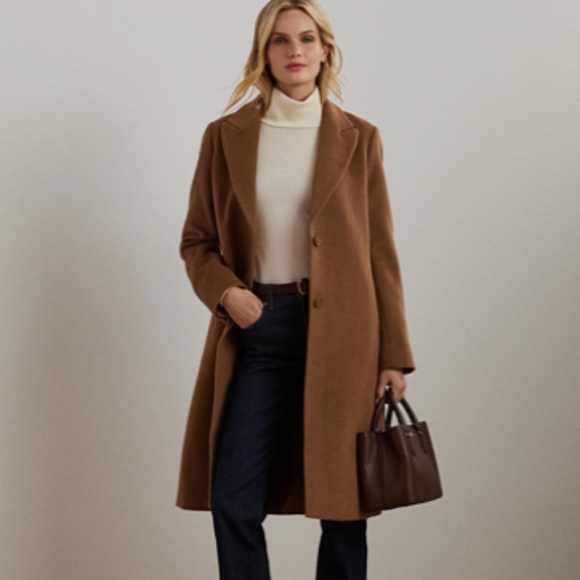 Lauren Ralph Lauren Women's Wool-Blend Walker Coat - Picture 1 of 4